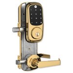 Yale Z-Wave Assure Interconnected Lockset with Touchscreen Deadbolt, Augusta Lever, Right Handed, Bright Brass